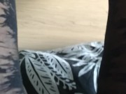 Woman masturbating wearing nylon. Extremely wet pussy