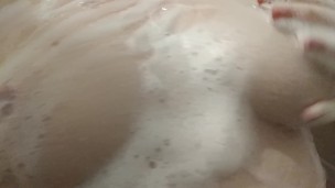 PLAYING WITH MY TITS IN THE SHOWER
