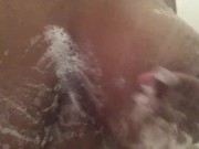 Big titties getting wet in the shower