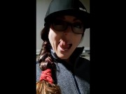 Peeing with the door unlocked because I couldn't figure out how to lock it 5/16