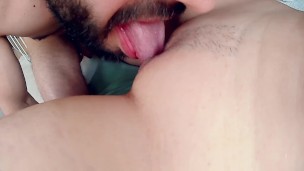 Handjob Blowjob with Cumshot on Pussy - Amateur POV