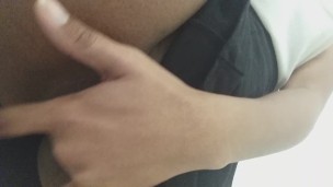 Fingering myself in the bathroom
