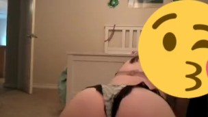 Teen PAWG plays with tits and teases