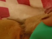 Vibrator gives amateur squirting orgasm