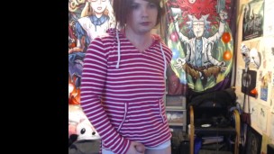 The Silent Jerk - Sissy Webcam Masturbation