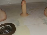Full bladder release on dildo