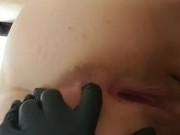 Milf playing with ass for first time