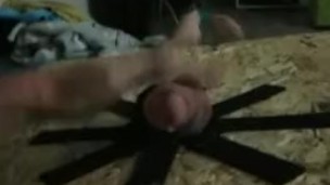 Ballbusting cumshot