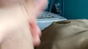 Playing with my huge cock
