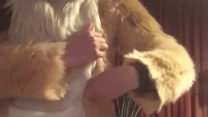 Fursuit striptease