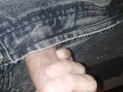 Slow stroking part 1. Enjoying the pleasure of my hand on my big dick.
