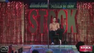 Beautiful guys dancing Striptease.A lot of erotic movements