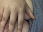 Playing with my boobs