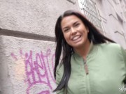 GERMAN SCOUT - BIG HANGING TITS TEEN CHLOE TALK TO FUCK AT STREET CASTING 2/16