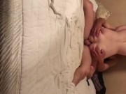 Young amateur lovers almost creampie 15/16