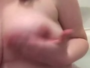 playing with and sucking on my own tits