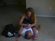 savannah fox humiliated guy by her feet and armpit
