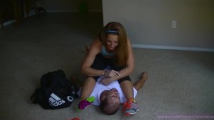 savannah fox humiliated guy by her feet and armpit