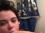 stoned femboy gagging