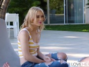 LoveHerFeet - Stunning Teen Gives A Slippery Footjob With Her Petite Feet. 1/16