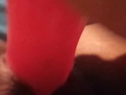 Playing with my pretty pink dildo!