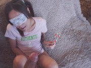 Caught a for masturbation, fucked in the mouth and  pink pussy