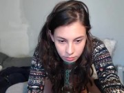Horny teen slut cums hard on cam 12/16