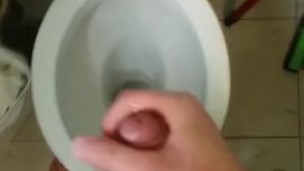 Really horny in the bathroom.
