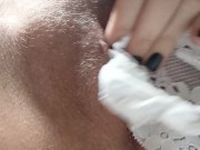Rubbing my pussy with my panties