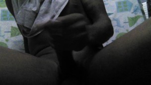 Black Twink Jerks cock and plays with dildo until cum