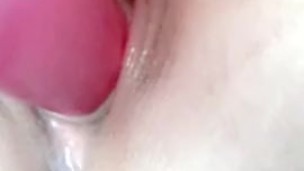 Big pink dildo, tight wet pay snap clip. @CookieBaby2020