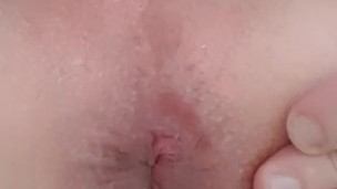 Finger my creamie shemale pussy untill it squirts cum