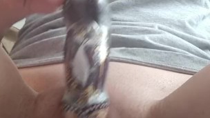Creamy pussy playing toy