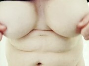 Short teaser:  bbw jiggling F cup boobs