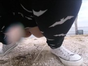 cute teen pissing on beach ( 6x piss ) 9/16