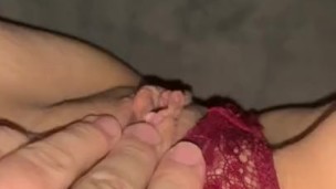 Playing with my fat wet pussy