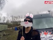 LETSDOEIT - Easter Bunny Anny Aurora Gets Fucked Hard In The Back Of a Bus