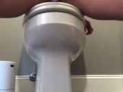 Hot wife with sexy thighs pleasing herself when husband is at work