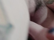 Masturbating my  bushy pinky pussy when i wakew up horny  12/16