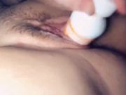 Watch hot nail her self with medicine bottle