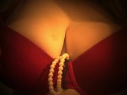 Carlycurvy in red pearl bra and red g string 1/16