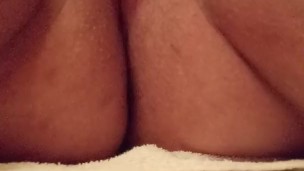 Teen with fat pussy hides in room to cream all over vibrator