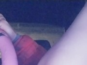 Car masturbation,as I raise my pussy high in the car I cum everywere,