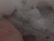 Chubby girl in bubble bath ;)