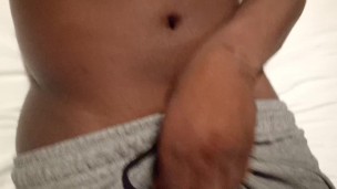 Ripped pants BBC cumshot