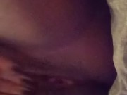 Emerald plays with her fat wet pussy
