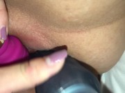 Amateur wife using dildo and vibrator homemade night masturbation 11/16