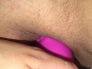 Amateur Wife masturbating and getting rough with pink dildo 5/16