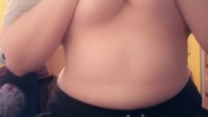 Playing with my boobs
