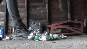 Aluminum Can Crushing In Combat Boots